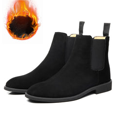Men Boots Elegant Chelsea Boots Men Cow Suede Leather