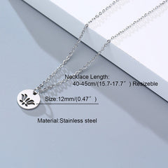 Simple Casual Necklaces Stainless Steel Feather Geometric Bar