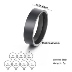 Fashion Simple Stainless Steel Couple Ring