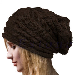 Unisex Knit Baggy Beanie Oversize Winter Hat Ski Slouchy Cap