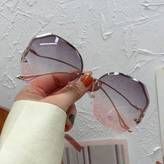 Irregular Round Sunglasses Women Brand Designer Gradient Fashion Sun Glasses