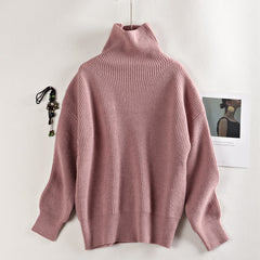 OverSized Wool Sweater Autumn Winter Warm Turtlenecks Casual