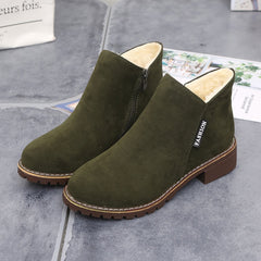 Boots Snow Boots Female Boots Warm Lace Flat