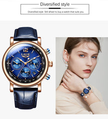 Watch Women Casual Ladies Watches Leather Waterproof Quartz