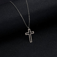 Stainless Steel Necklace For Men Long Chain Small Lightning Pendant