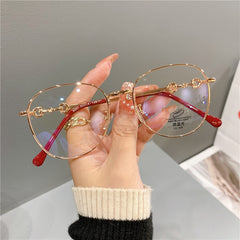 Vintage New Oval Metal Frame Glasses Women Fashion