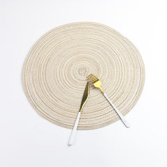 Round Cotton Woven Nordic Non-slip Kitchen Accessories Placemat