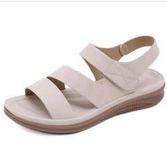 retro women beach sandals round head slope comfortable lightweight sandals