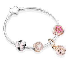Heart-shaped Pendant Charm Bracelet Fit