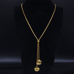 Fashion Bee Stainless Steel Long Necklace