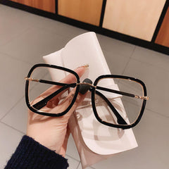 Anti-blue Light Glasses Frame Vintage Large Square Eyeglasses