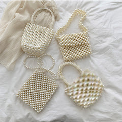 Mini Pearl Bag Handmade Vintage EVA Beaded Fashion Shoulder Bag