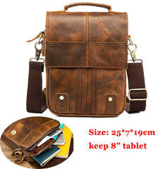 Original Leather Male Casual Shoulder Messenger bag Cowhide Fashion Cross-body Bag