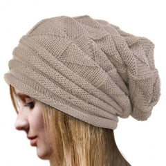 Unisex Knit Baggy Beanie Oversize Winter Hat Ski Slouchy Cap