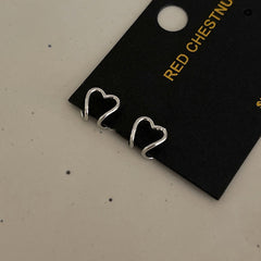 Geometric Heart Cuff Stackable Simple C-shape Ear Clip Earrings