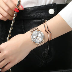 Watches Ultra-thin Luxury Quartz Watch Fashion Ladies Clock Stainless Steel
