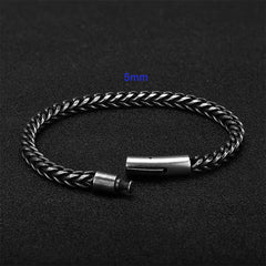 Vintage Chain Link Men Bracelet Handmade Punk Rock Stainless Steel