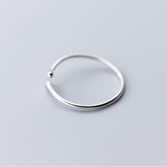 Silver Geometric Adjustable Ring Fashion Party Fine Jewelry Minimalist