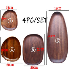 Whole Wood Lovesickness Wood with Irregular Oval Solid Wood Pan