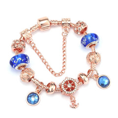 Ocean Collection Blue Turtle Seahorse Narwhal Beaded Dolphin Charm Bracelets