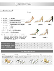 Shoes Sparkle Rhinestones Kitten Heels Pumps PVC Transparent High Heels