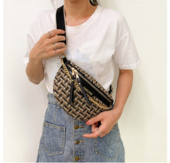 Knitted Waist Packs For Women Weaving Fanny Packs