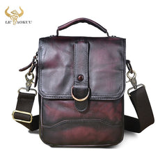 Original Leather Male Design Casual Shoulder messenger bag Crossbody