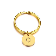 Minimalist Initial Key Chain Letter Engraved