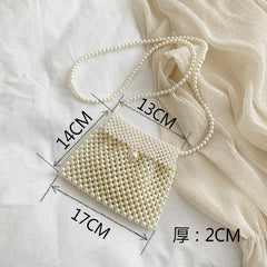 Mini Pearl Bag Handmade Vintage EVA Beaded Fashion Shoulder Bag