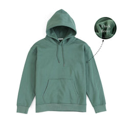Hooded Hoodies Men Thick 360g Fabric Solid Basic Sweatshirts Jogger Texture Pullovers