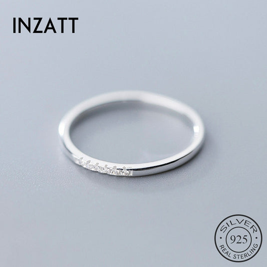 Zircon Round Geometric Ring For Fashion Cute Fine Jewelry Minimalist