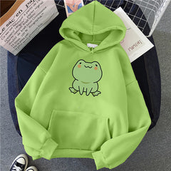 Frog Hoodie Vintage Harajuku Women's Winter Hoodies Kawaii Cute