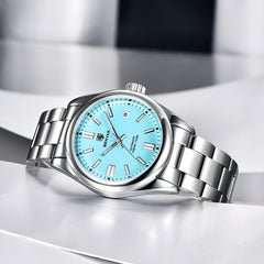 Men Mechanical Wristwatches 10Bar Waterproof Automatic Watch Stainless Steel