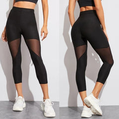 Leggings Gothic Insert Mesh Design Trousers Pants