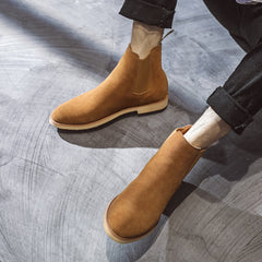 Men Boots Elegant Chelsea Boots Men Cow Suede Leather