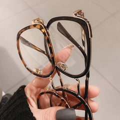 Anti-blue Light Glasses Frame Vintage Large Square Eyeglasses