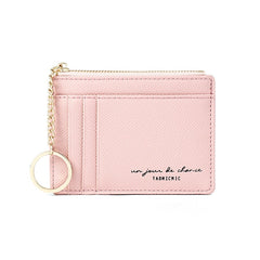 Women Wallets Zipper PU Leather Coin Purse Mini Key Chain Small Wallet