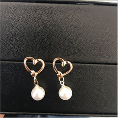 Crystal Trendy Women Dangle Earrings Simple Fashion Elegant Pearl Earring