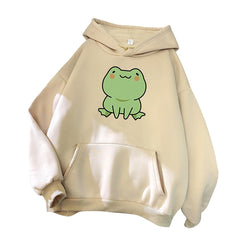 Frog Hoodie Vintage Harajuku Women's Winter Hoodies Kawaii Cute