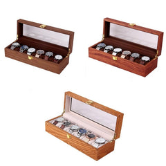 2/3/6 Grids Wooden Box Retro Watch Case Holder Organizer Storage Box