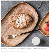 Whole Wood Lovesickness Wood with Irregular Oval Solid Wood Pan