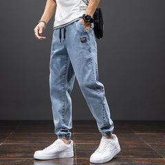 Cargo Jeans Streetwear Denim Jogger Pants Men Baggy Harem Jean