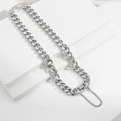 Trendy Gold Silver Color Cuba Chain Necklace Men Hip Hop