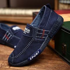 Slip on Men Casual Shoes Rubber Solid Mens Canvas Shoes