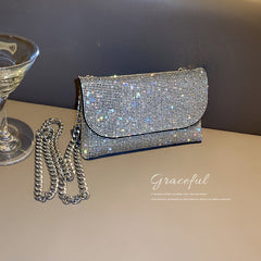 Rhinestone Evening Bag Luxury Designer Handbags PU Leather Purses