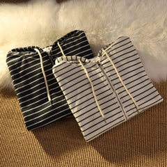 Zip Up Women Korean Style Hoodies For Girls Top Vintage stripe Long Sleeve