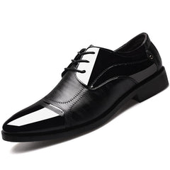 Business Oxford Shoes Men Breathable Leather Shoes Rubber Formal Dress Shoes