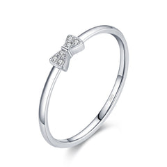 Simple Square Clear CZ Charm Gold Color Finger Rings