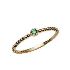 Vintage Emerald Ring Women Light Jewelry
