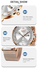 Watches Ultra-thin Luxury Quartz Watch Fashion Ladies Clock Stainless Steel